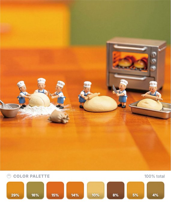 Wan 2.7 Image retro still life example with controlled amber-orange palette