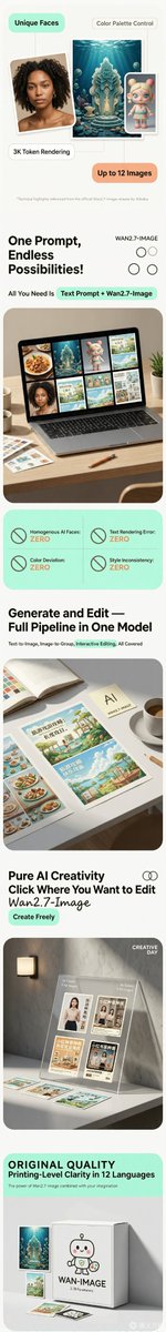 Wan 2.7 Image editorial typography example with headline and clean layout